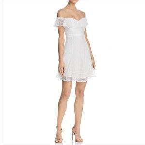 ASTR Lace White Off the Shoulder Mini Dress - NWT